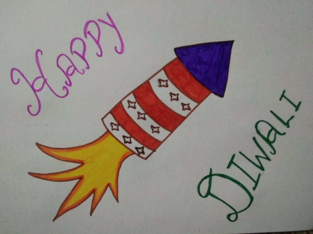 Easy Diwali Festival Drawing for Baby and Kids